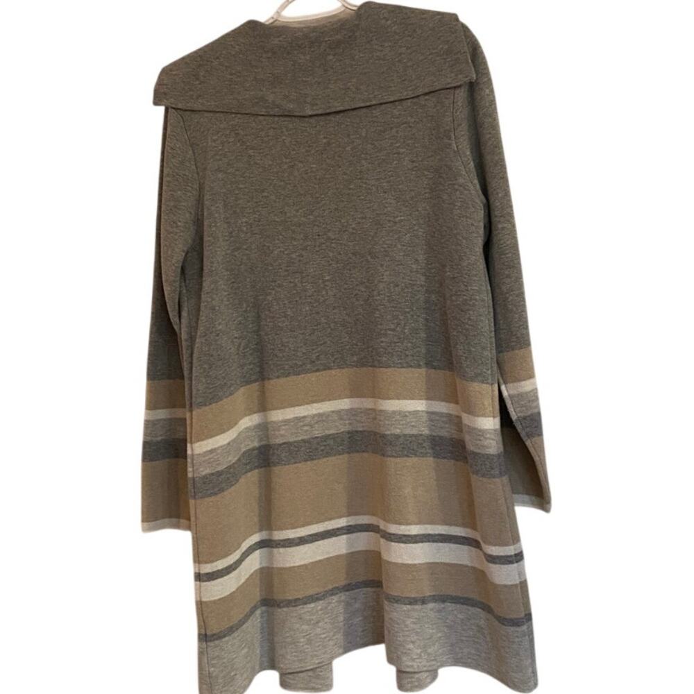 Apt 9 Womens Size Xl Open Front Gray Stripe Cardi… - image 4